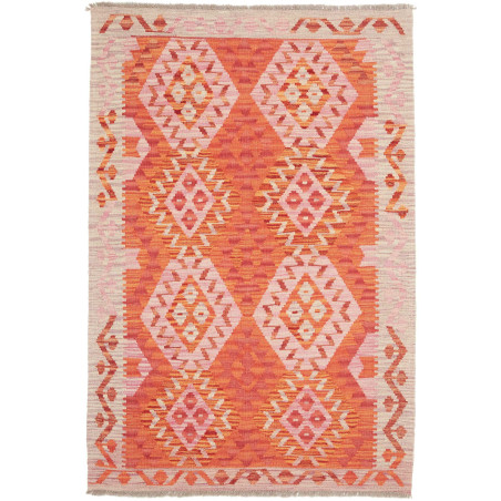 Hand Made Rug Kilim Afghanistan 107x158 Orange