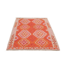 Hand Made Rug Kilim Afghanistan 107x158 Orange