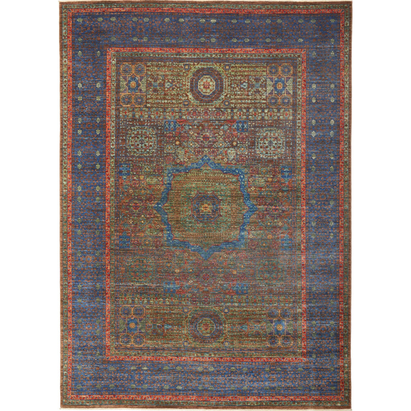 Rug Mamlouk Pakistan 175x240 Deep Blue Moss Gre