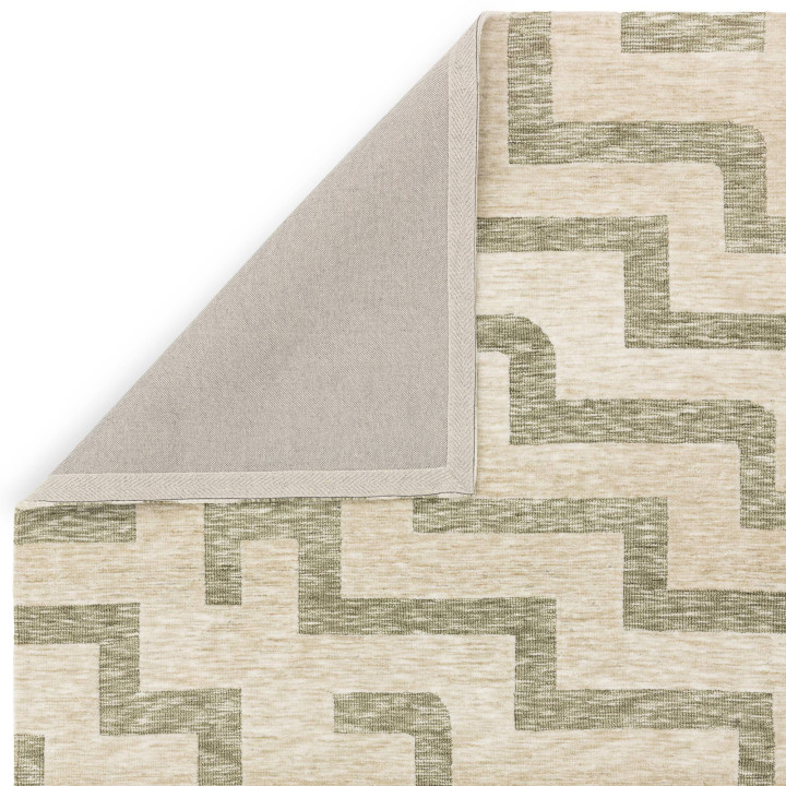 Rug Mason geometric olive green beige 120x170 cm