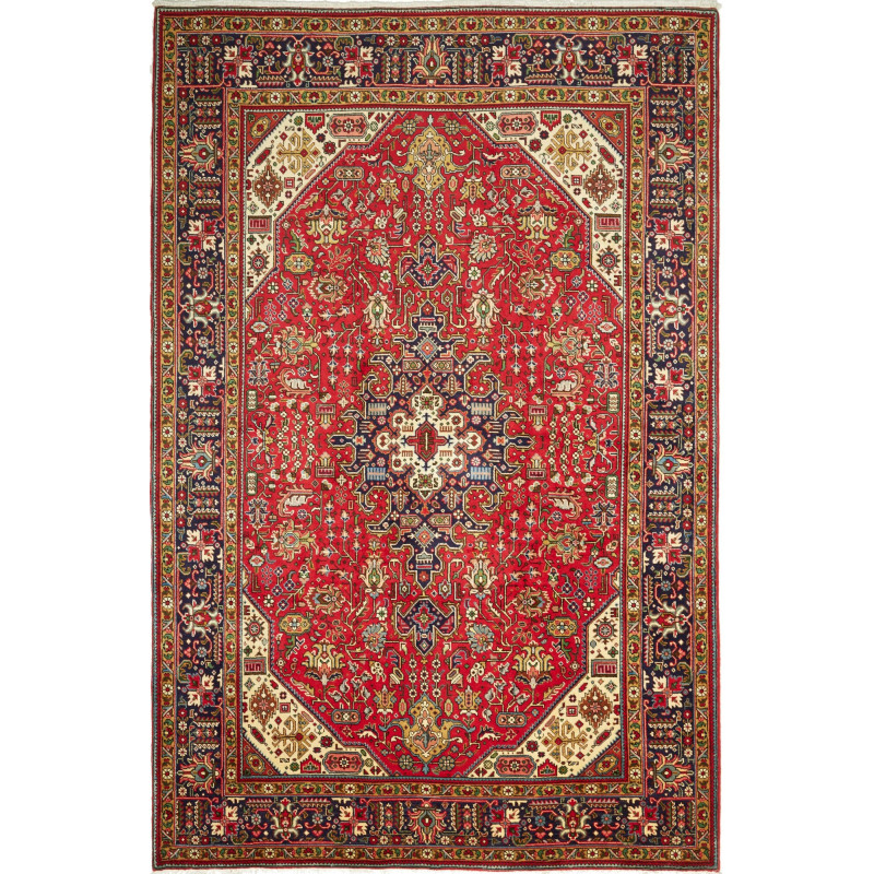 Tabriz 197x300 Cm Tabriz, Persia, Hand-carded Wool (warp: