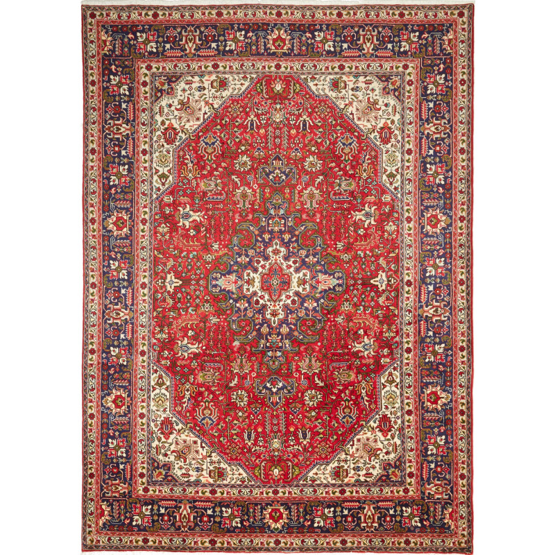 Tabriz 204x286 Cm Tabriz, Persia, Hand-carded Wool (warp: