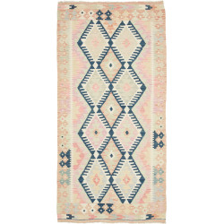 Hand Made Rug Kilim Afghanistan 97x194 Cream Pi
