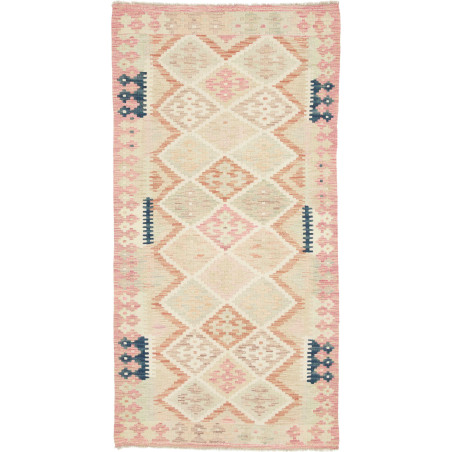 Hand Made Rug Kilim Afghanistan 98x191 Pale Pin