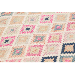 Hand Made Rug Kilim Afghanistan 105x191 Pink Bl