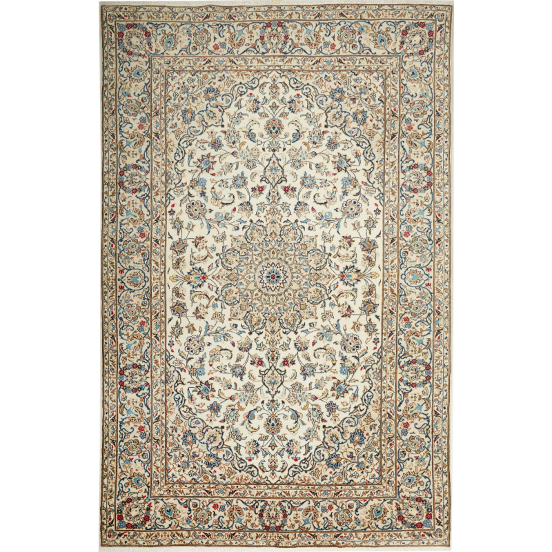 Kashan 193x300 Cm Kashan, Persia, Hand-carded Wool (cotton