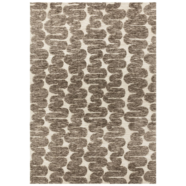 Tappeto Mason geometrico marrone e beige 200x290