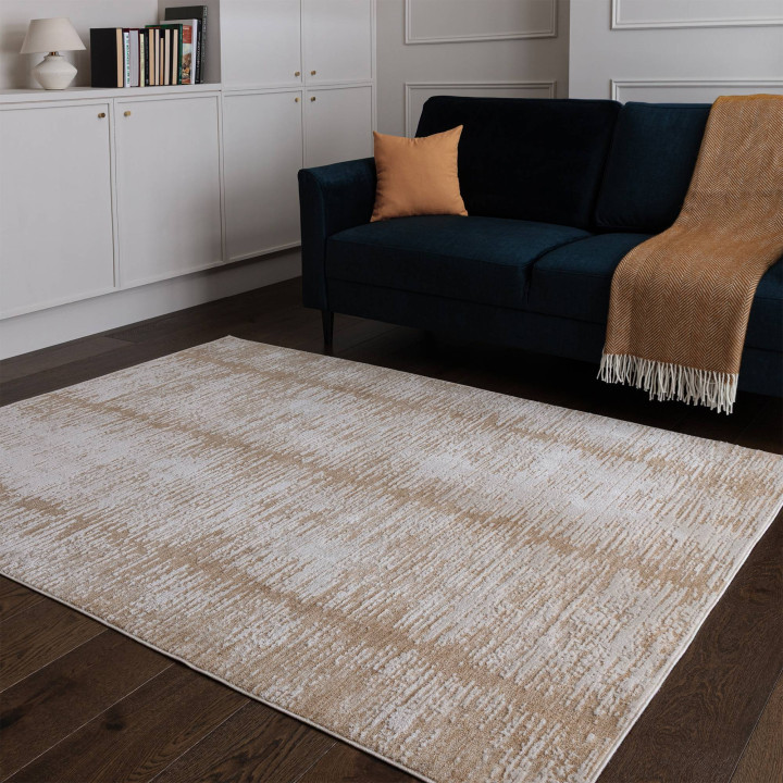 Rug Anders abstract beige taupe and white 160x24