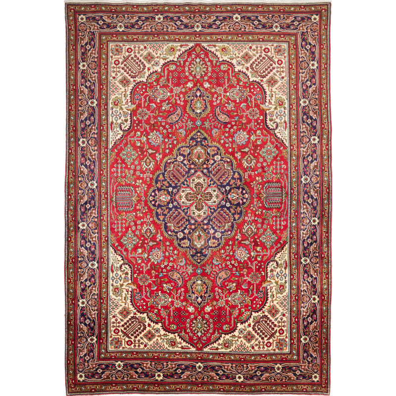 Tabriz 202x300 Cm Tabriz, Persia, Hand-carded Wool (cotton