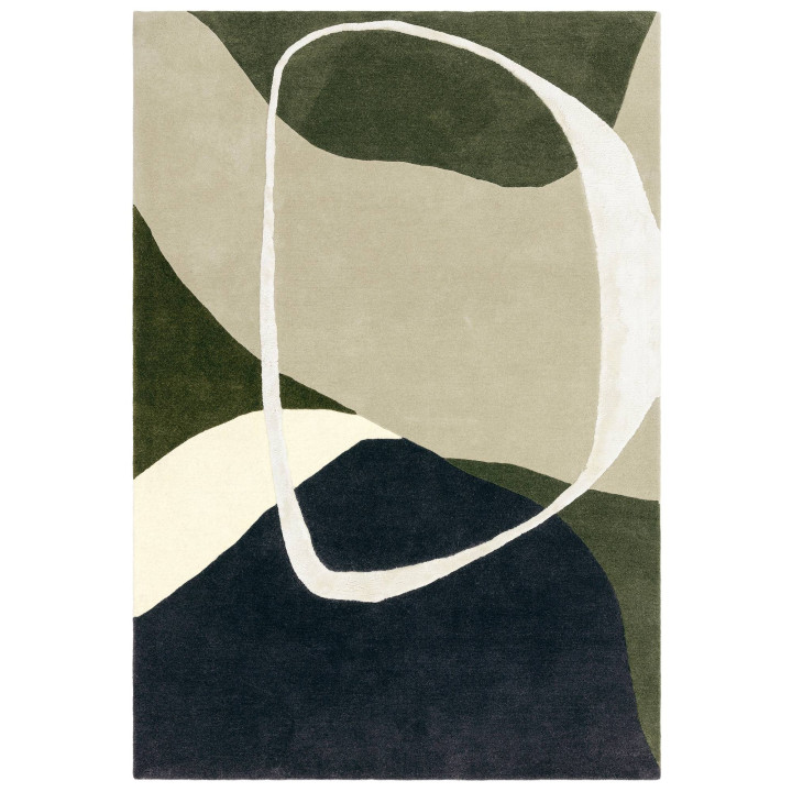 Tappeto Matrix astratto verde oliva e beige 200x