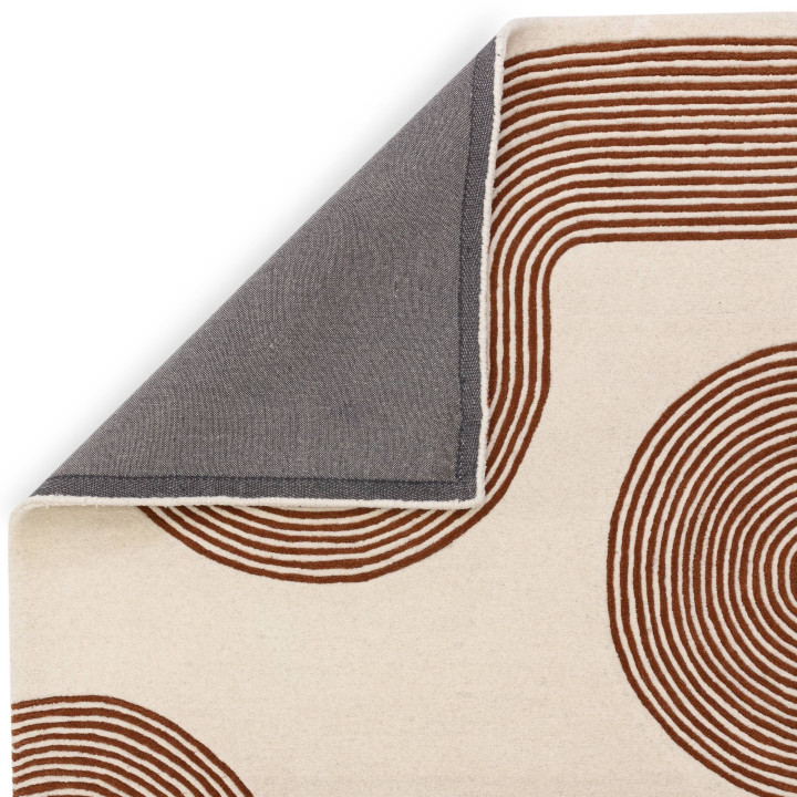 Rug Matrix geometric beige copper 160x230 cm