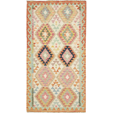 Hand Made Rug Kilim Afghanistan 100x192 Cream M