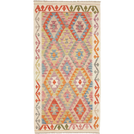 Hand Made Rug Kilim Afghanistan 102x200 Orange