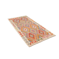 Hand Made Rug Kilim Afghanistan 102x200 Orange