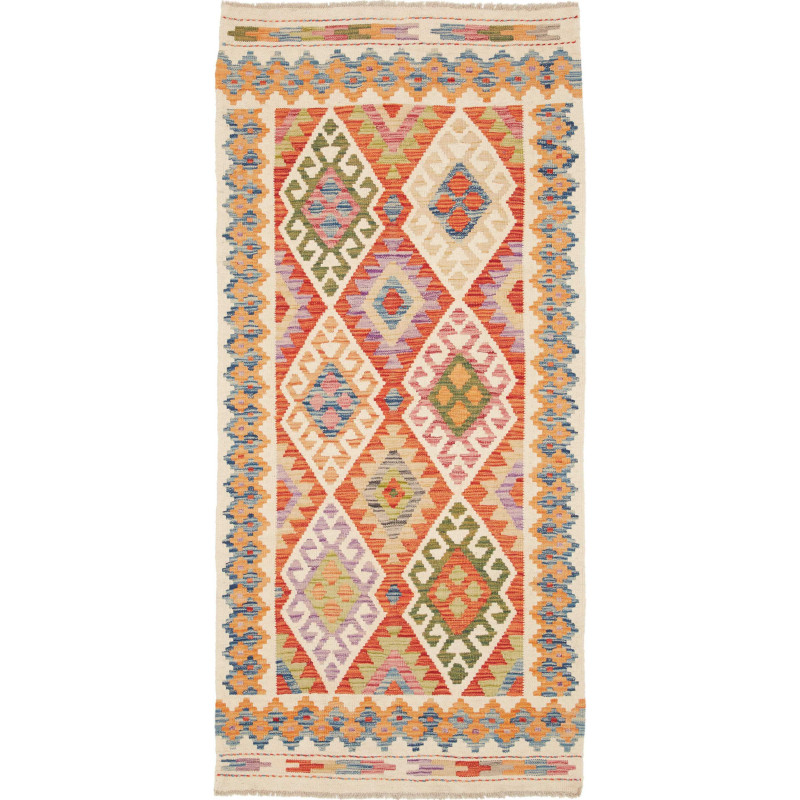 Hand Made Rug Kilim Afghanistan 95x202 Orange R