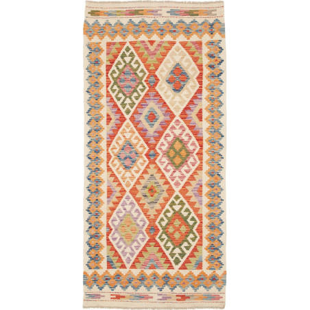 Hand Made Rug Kilim Afghanistan 95x202 Orange R