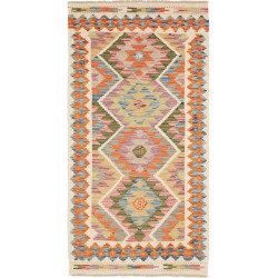 Hand Made Rug Kilim Afghanistan 99x192 Orange M