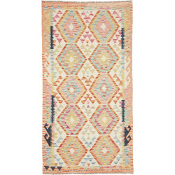 Hand Made Rug Kilim Afghanistan 104x193 Cream M