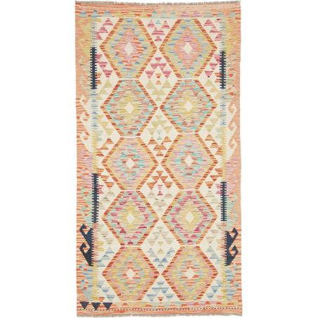 Hand Made Rug Kilim Afghanistan 104x193 Cream M
