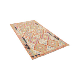 Hand Made Rug Kilim Afghanistan 104x193 Cream M