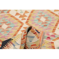 Hand Made Rug Kilim Afghanistan 104x193 Cream M