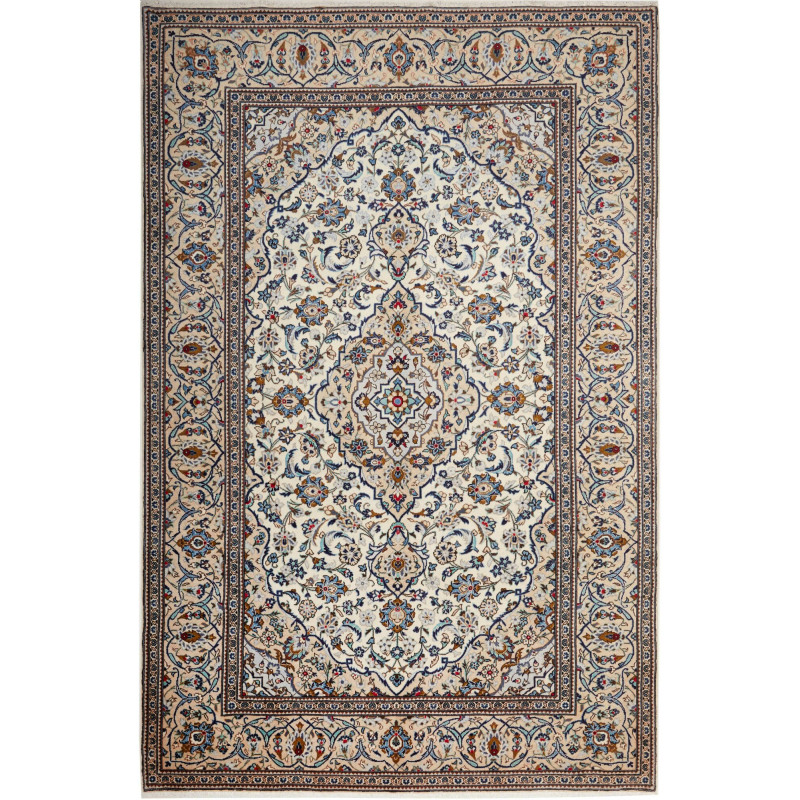 Kashan 195x294 Cm Kashan, Persia, Hand-carded Wool (warp: