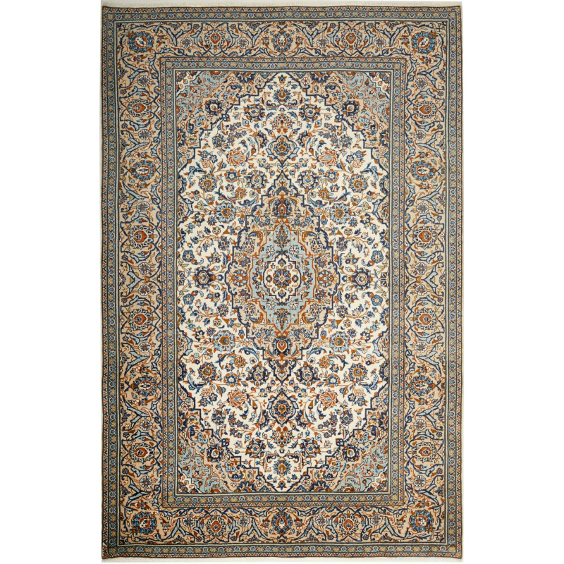 Kashan 200x304 Cm Kashan, Persia, Hand-carded Wool (cotton