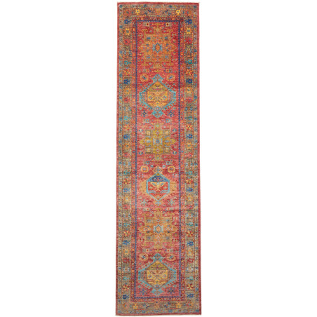 Rug Tribal Pakistan 79x298 Rust Red Golden Yell