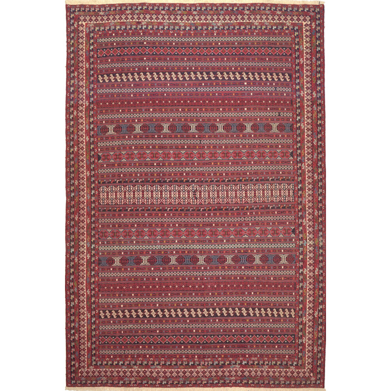 Rug Souzani Kilim Persia 196x293 Burgundy Red N