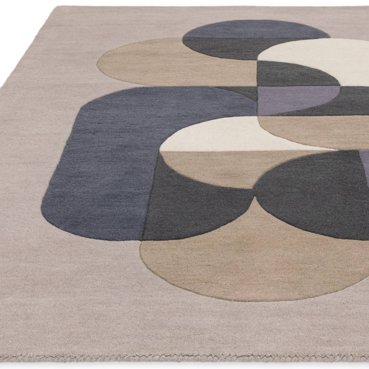 Tappeto Matrix geometrico grigio chiaro e tortor