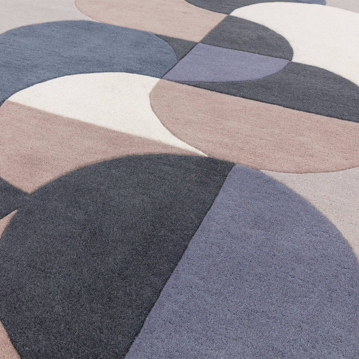 Tappeto Matrix geometrico grigio chiaro e tortor