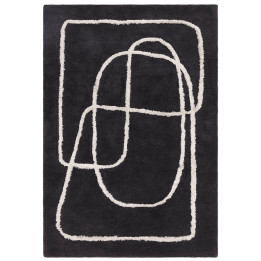 Rug Matrix abstract black white 120x170 cm