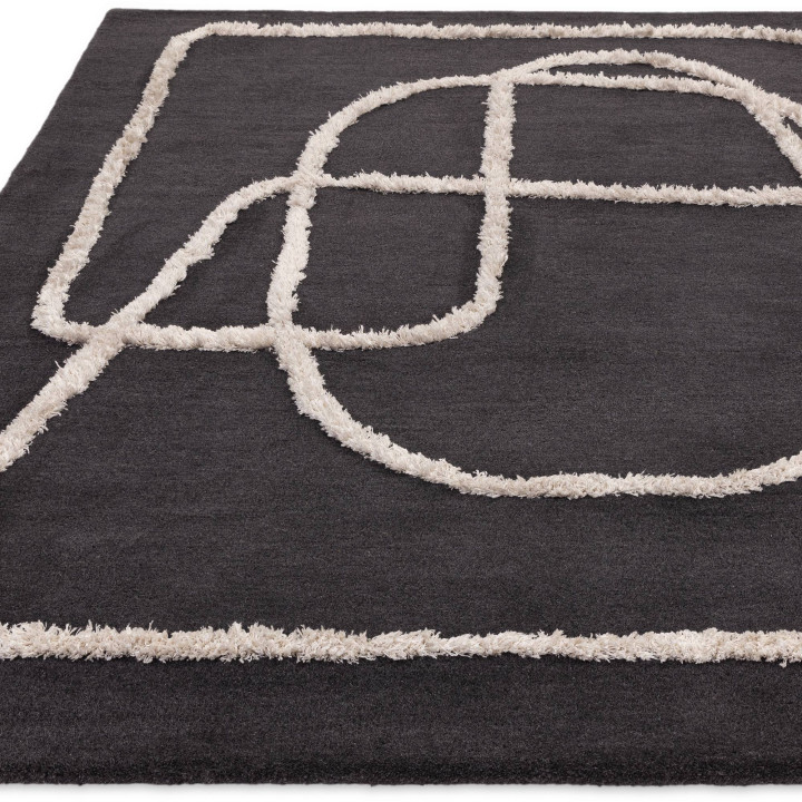 Tappeto Matrix astratto nero e bianco 120x170 cm