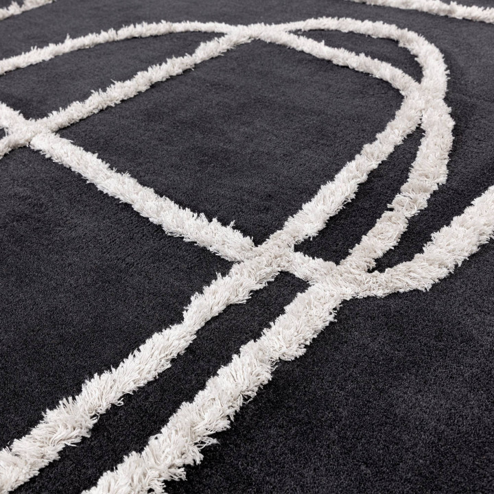 Tappeto Matrix astratto nero e bianco 120x170 cm