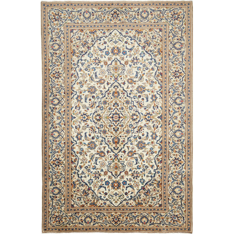 Kashan 195x305 Cm Kashan, Persia, Hand-carded Wool, Cotton
