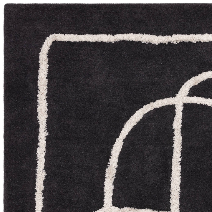 Rug Matrix abstract black white 160x230 cm