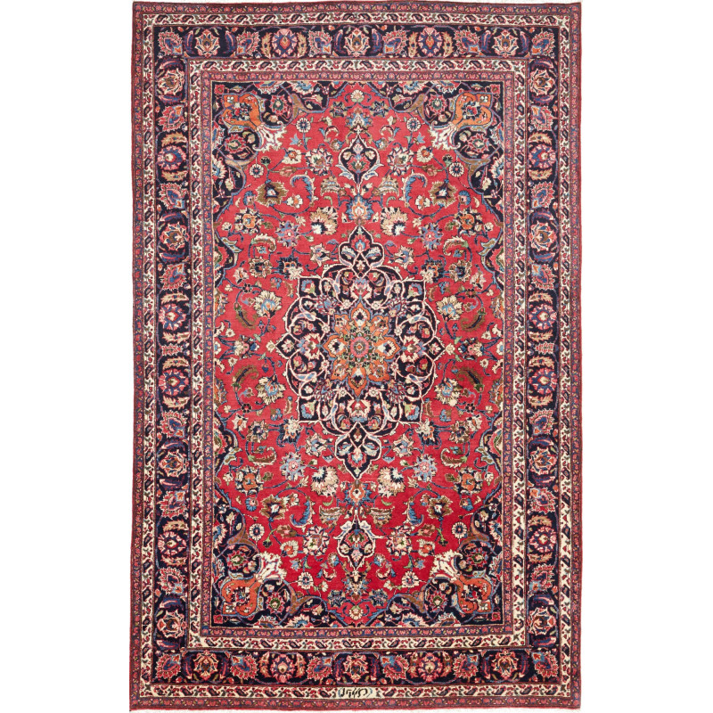 Mashad 203x322 Cm Mashad, Persia, Hand-carded Wool (cotton