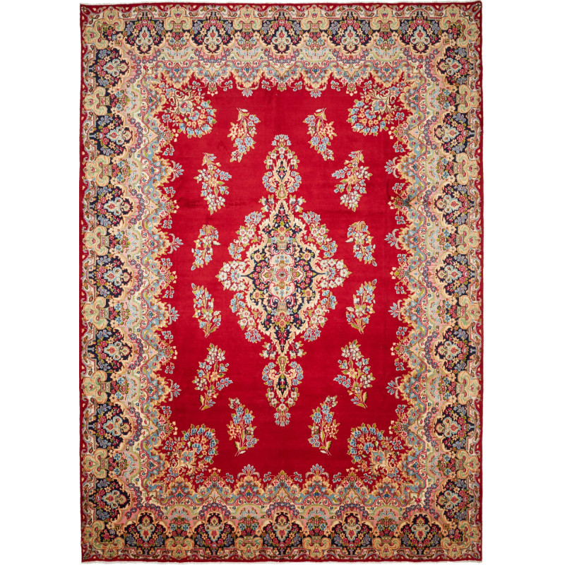 Kerman 304x421 Cm Kerman Persia Hand-carded Wool