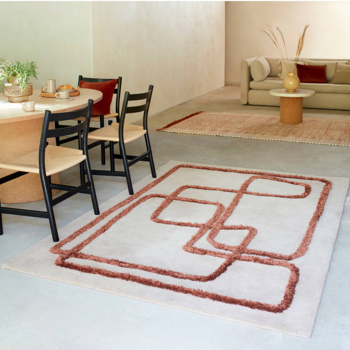 Tappeto Matrix astratto beige e marrone 200x300