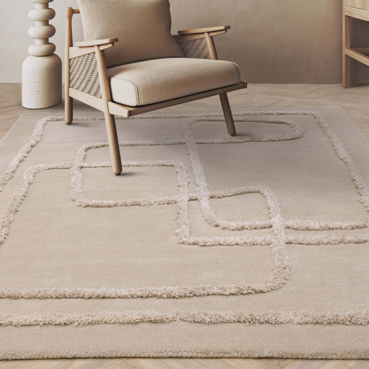 Tappeto Matrix astratto beige e avorio 200x300 c