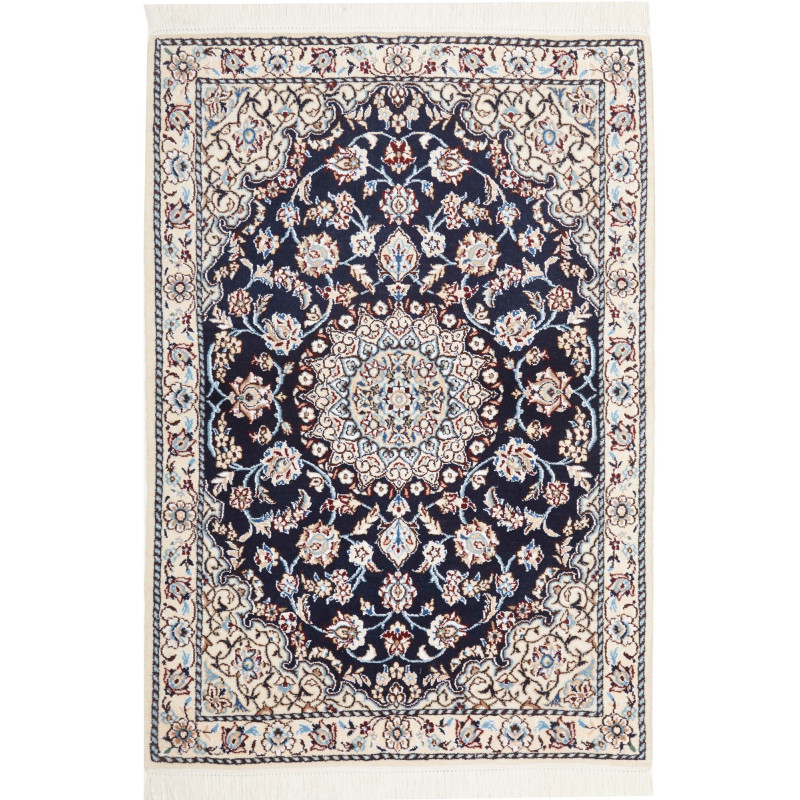 Nain 9la 81x119 Cm Nain 9la, Persia, Hand-spun Wool And Silk