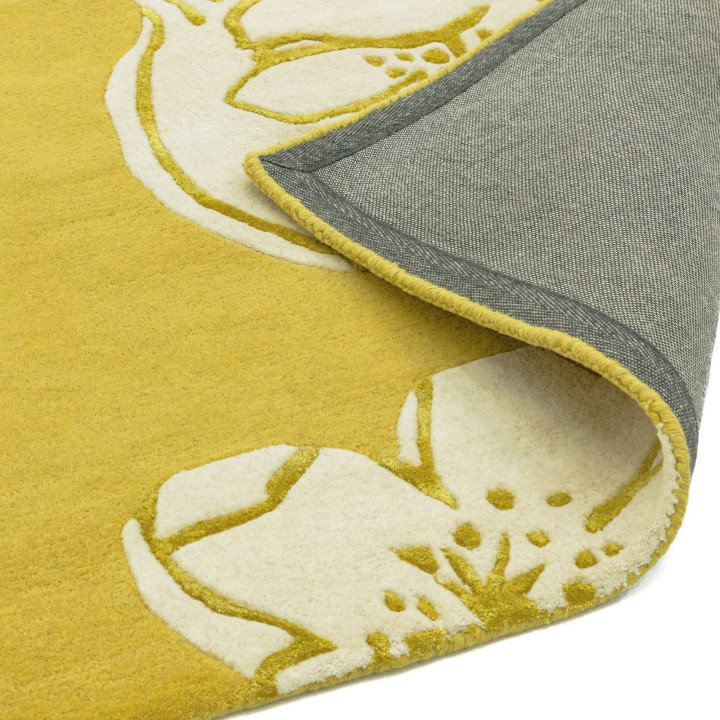 Tappeto Matrix floreale giallo e bianco 80x150 c