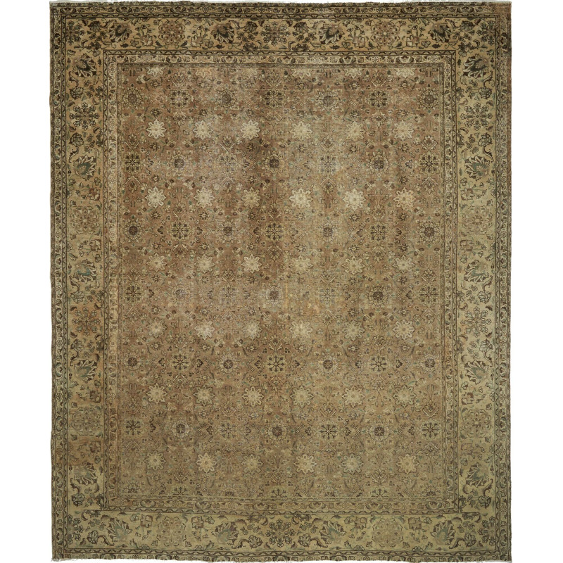 Vintage 300x370 Cm Vintage Persia, Hand-carded Wool (warp: