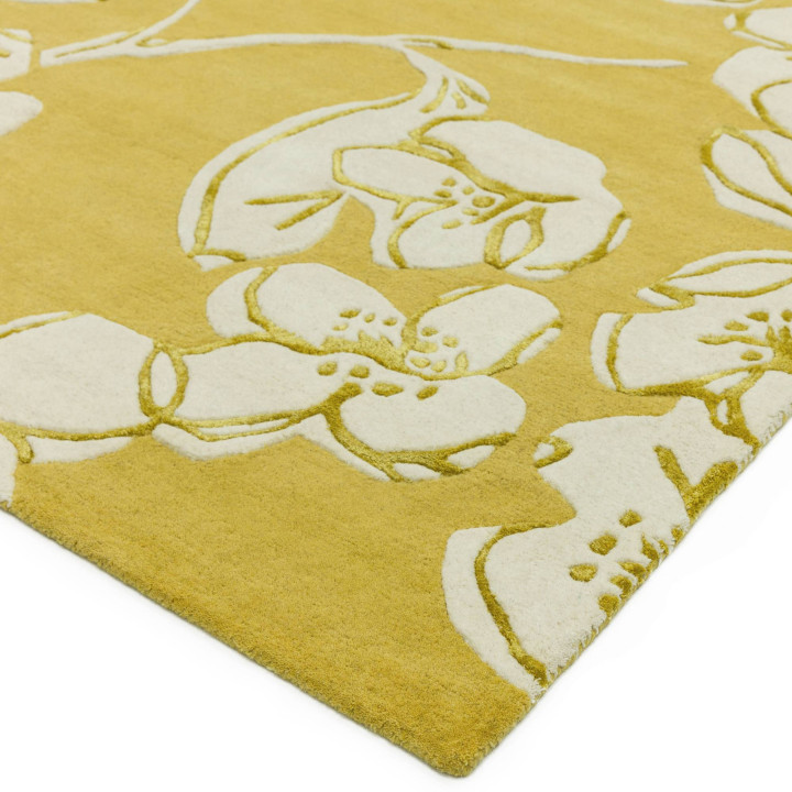 Tappeto Matrix floreale giallo e bianco 200x300