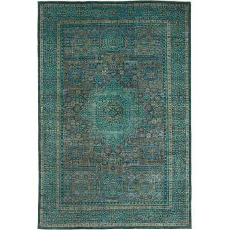 Rug Mamlouk Pakistan 201x308 Petrol Blue Antiqu