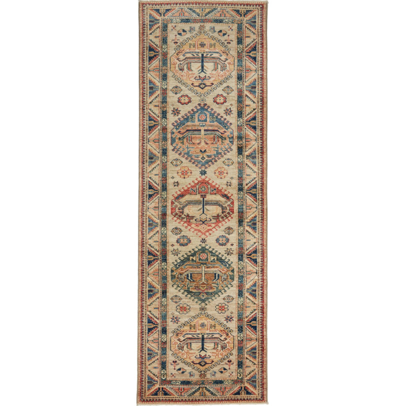 Kazak Fine 84x255 Cm Kazak Fine, Pakistan, Hand-carded Wool,