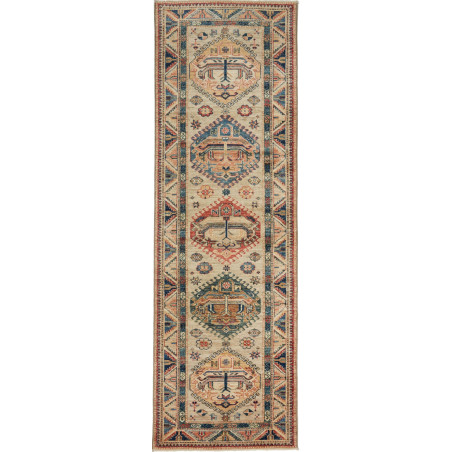 Kazak Fine 84x255 Cm Kazak Fine, Pakistan, Hand-carded Wool,