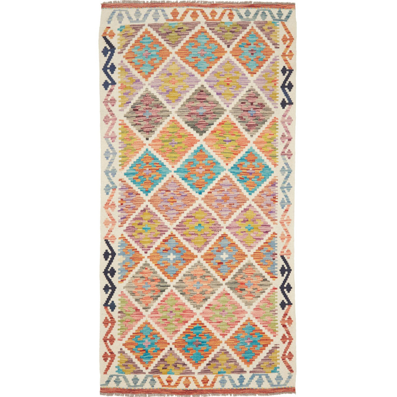 Kilim 99x199 Cm Kilim Afghanistan Hand-carded Wool (warp