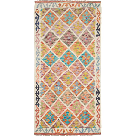 Kilim 99x199 Cm Kilim Afghanistan Hand-carded Wool (warp