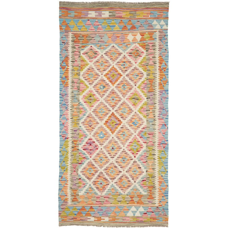 Kilim 102x204 Cm Kilim, Afghanistan, Hand-carded Wool,